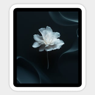 White Flower Sticker